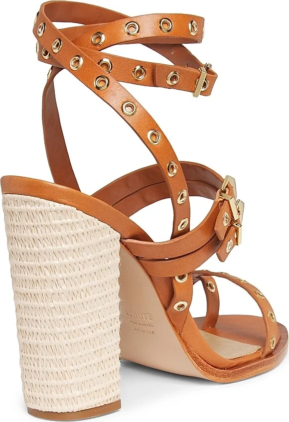 Women's Annete Grommet Leather Sandals - Brown - Size 6.5 - Image 3