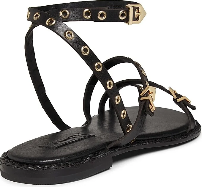 Women's Annete Leather Sandals - Black - Size 6.5 - Image 3