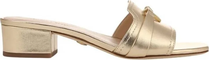 Women's Annette Metallic Medallion Mule Sandals In Gold