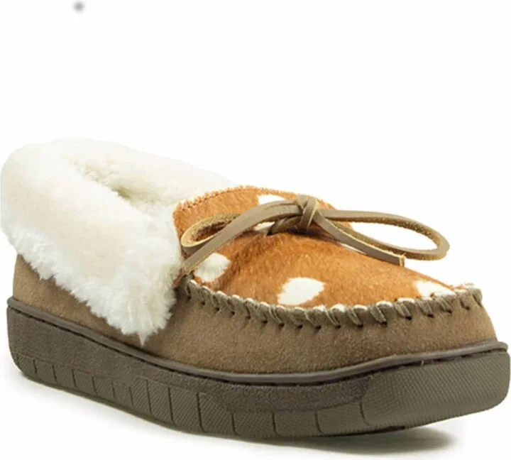 Women's Antelope Print Ivy Moccasins In Brown Multi