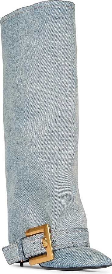 Women's Anthe 75MM Denim Knee-High Boots - Bleu Jean - Size 9 - Image 2