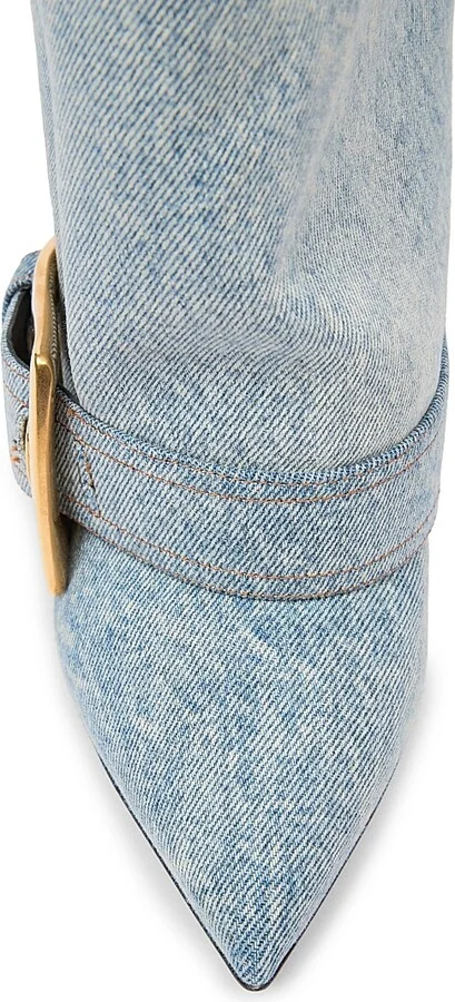 Women's Anthe 75MM Denim Knee-High Boots - Bleu Jean - Size 9 - Image 4