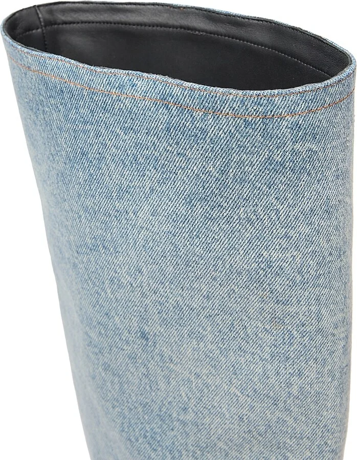 Women's Anthe 75MM Denim Knee-High Boots - Bleu Jean - Size 9 - Image 5