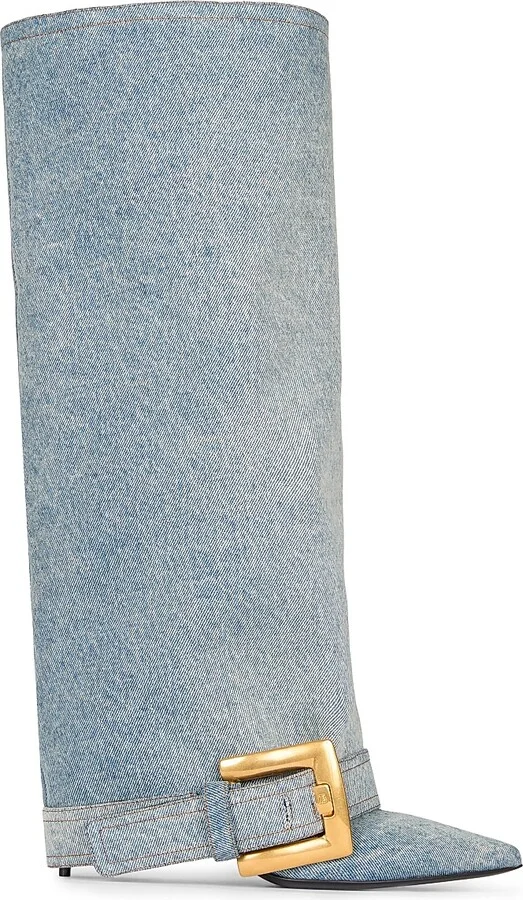 Women's Anthe 75MM Denim Knee-High Boots - Bleu Jean - Size 9