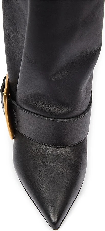 Women's Anthe 75MM Leather Knee-High Boots - Noir - Size 9 - Image 4