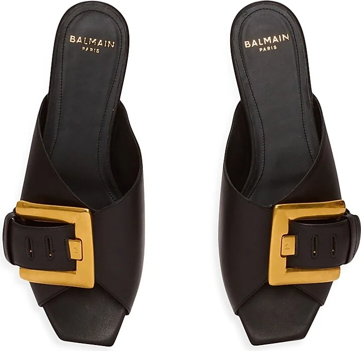 Women's Anthe Buckle-Accented Leather Sandals - Ivoire - Size 9 - Image 9