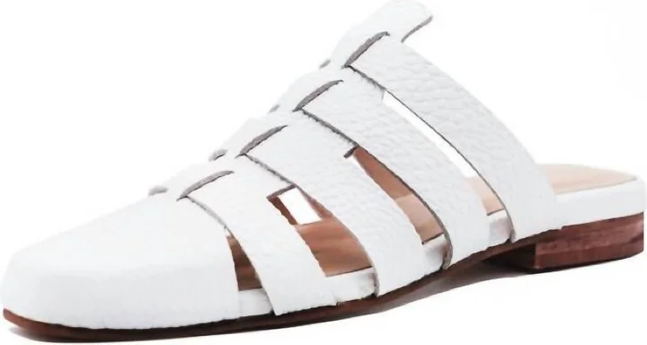 Women's Antilles Gladiator Mule In White