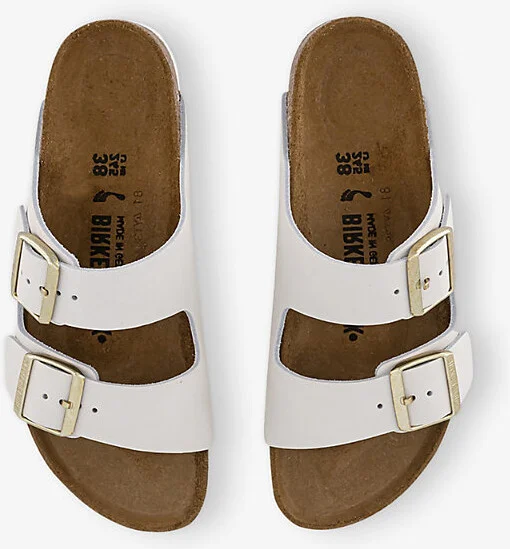 Womens Antique White Nubuck Arizona Double-Strap Leather Sandals Eur 39 / 6 Uk Women - Image 2