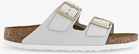 Womens Antique White Nubuck Arizona Double-Strap Leather Sandals Eur 39 / 6 Uk Women
