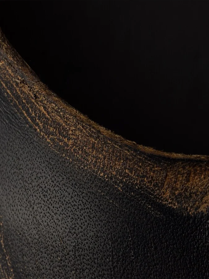 Women's Antiqued Leather Pumps - Black - Size 10 - Image 5