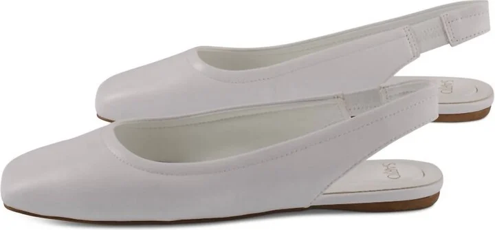Women's Antona Flat In White Leather