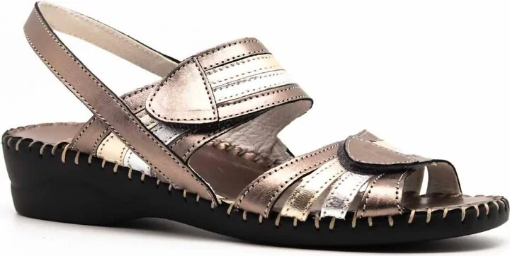Women's Anya Wedge Sandals In Metallic Combo