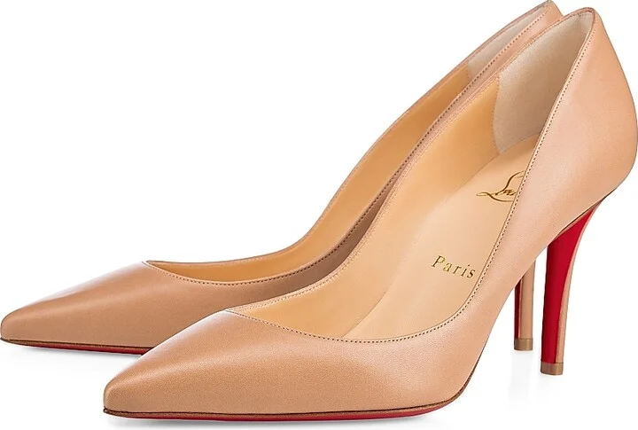 Women's Apostrophy Nappa Leather 85MM Pumps - Beige - Size 5 - Image 2