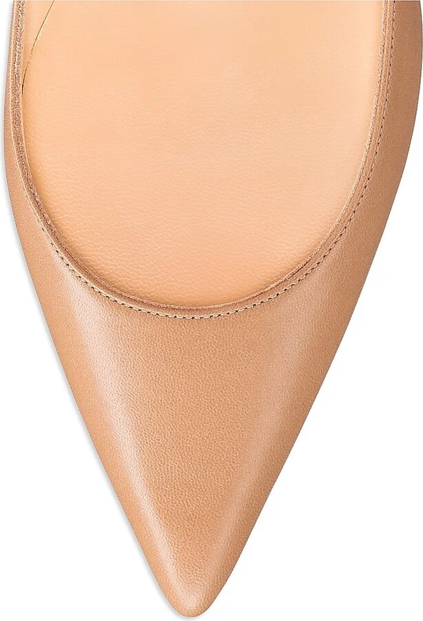 Women's Apostrophy Nappa Leather 85MM Pumps - Beige - Size 5 - Image 4