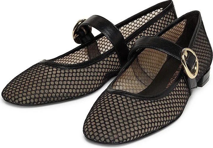 Women's Arabella Mesh & Leather Mary Janes - Black - Size 10 - Image 2