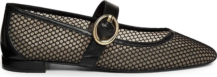 Women's Arabella Mesh & Leather Mary Janes - Black - Size 10