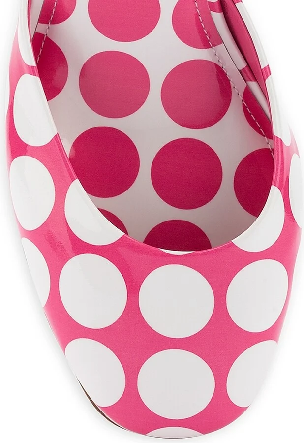 Women's Ari 115MM Polka Dot Patent Leather Ankle-Strap Platform Pumps - White Pink - Size 5 - Image 4