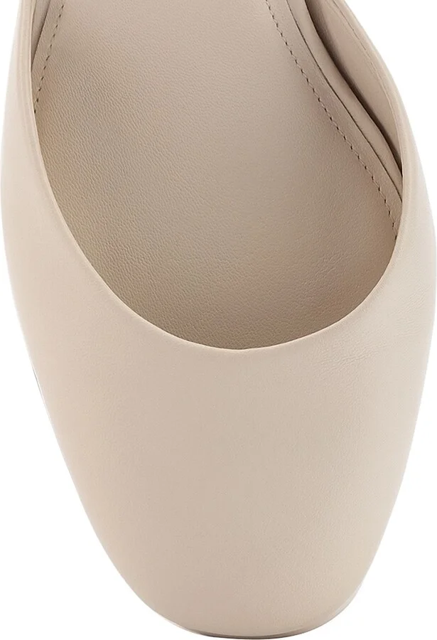 Women's Ari Leather Ankle-Strap Platform Pumps - Ivory - Size 10 - Image 4