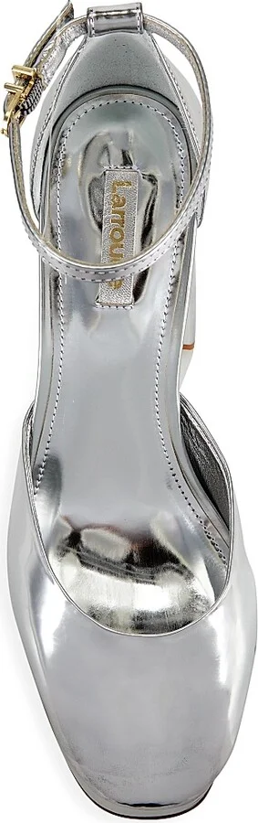 Women's Ari Metallic Leather Ankle-Strap Platform Sandals - Silver - Size 10 - Image 5