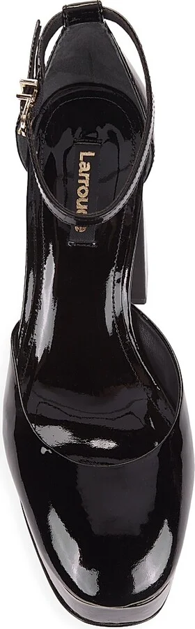 Women's Ari Patent Leather Ankle-Strap Platform Pumps - Black - Size 9 - Image 5