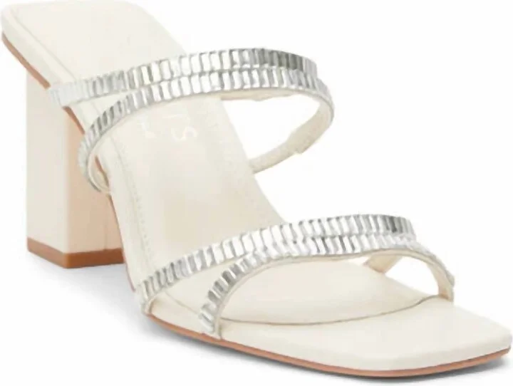 Women's Aria Heeled Sandals In White