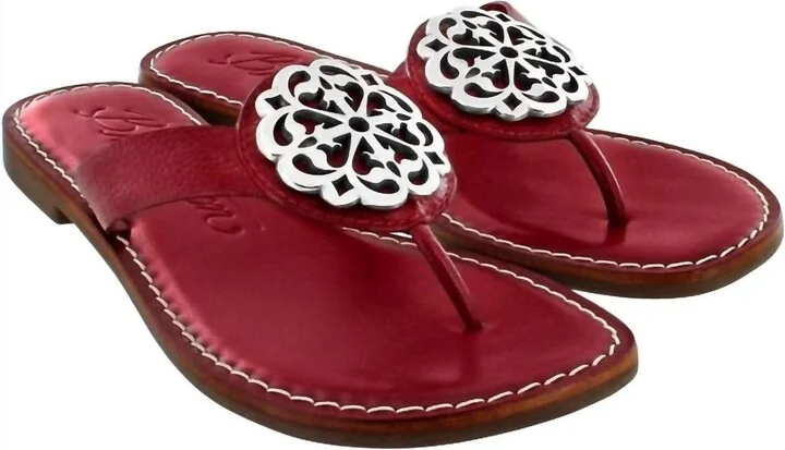 Women's Ariana Flat Sandal In Lipstick