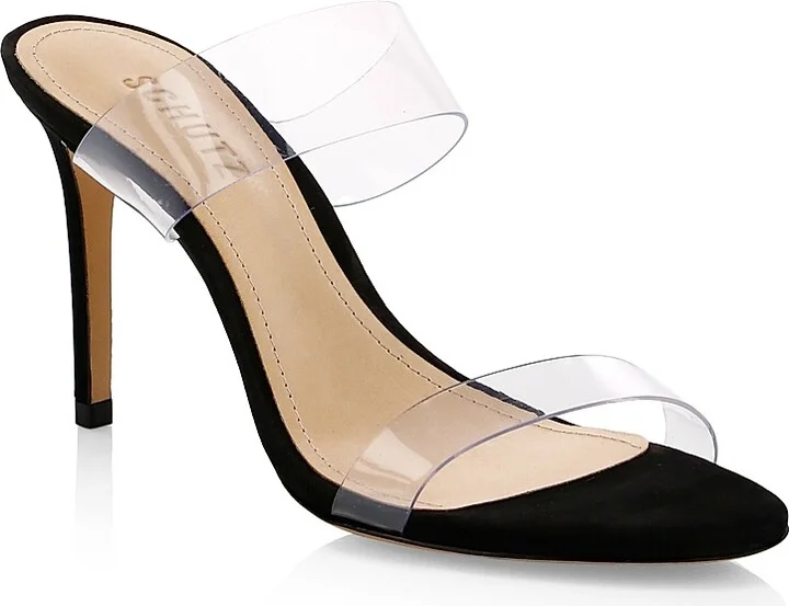 Women's Ariella 100MM Transparent Vinyl Mules - Vinil - Size 5 - Image 7