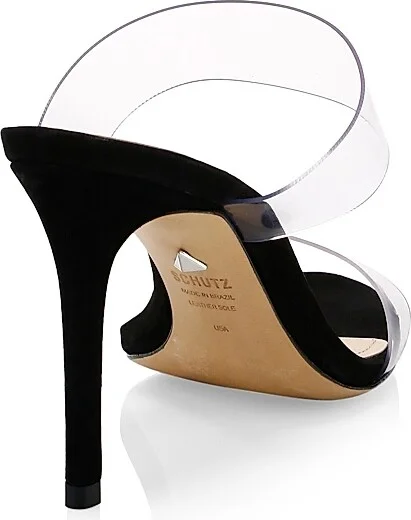 Women's Ariella 100MM Transparent Vinyl Mules - Vinil - Size 5 - Image 8
