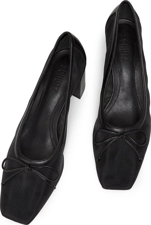 Women's Arissa 65MM Block Mesh Pumps - Black - Size 7 - Image 4