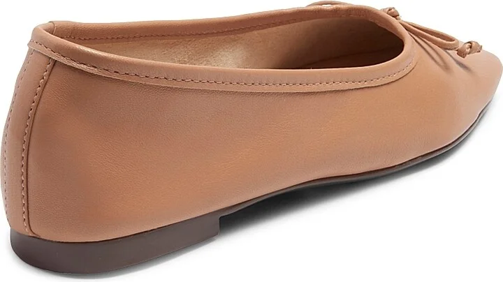 Women's Arissa Leather Ballet Flats - Honey Beige - Size 5 - Image 3