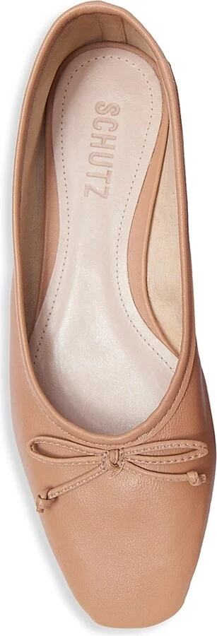 Women's Arissa Leather Ballet Flats - Honey Beige - Size 5 - Image 5