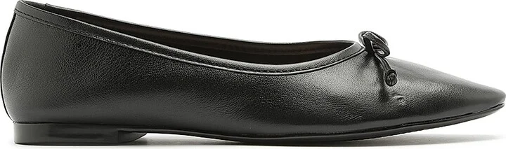 Women's Arissa Leather Ballet Flats - Honey Beige - Size 5 - Image 9