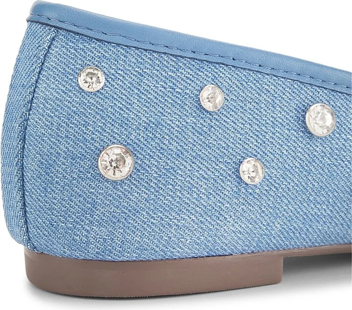 Women's Arissa Shine Embellished Denim Ballet Flats - Azul Summer Jeans - Size 5 - Image 6
