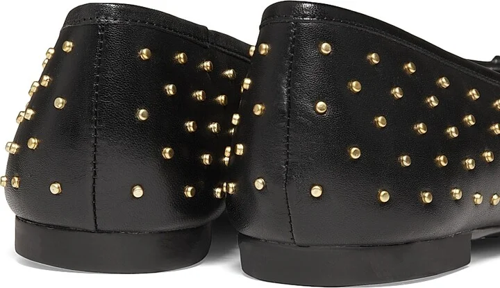 Women's Arissa Studded Leather Ballet Flats - Black - Size 8 - Image 5