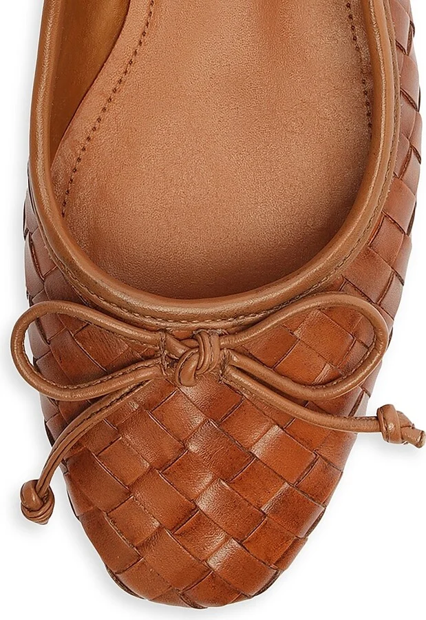 Women's Arissa Woven Leather Flats - Miele - Size 5 - Image 5