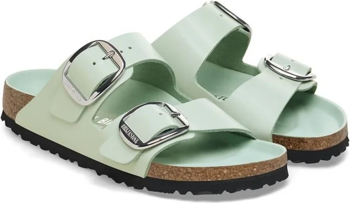 Women's Arizona Big Buckle High Shine Sandals In High Shine Surf Green