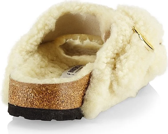 Women's Arizona Buckled Teddy Sandals - Eggshell - Size 5 - Image 3