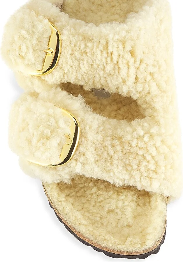 Women's Arizona Buckled Teddy Sandals - Eggshell - Size 5 - Image 4