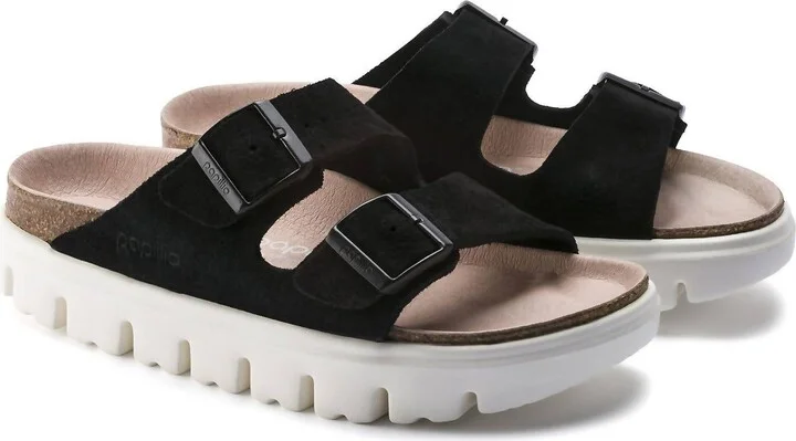 Women's Arizona Chunky Sandal In Black Suede
