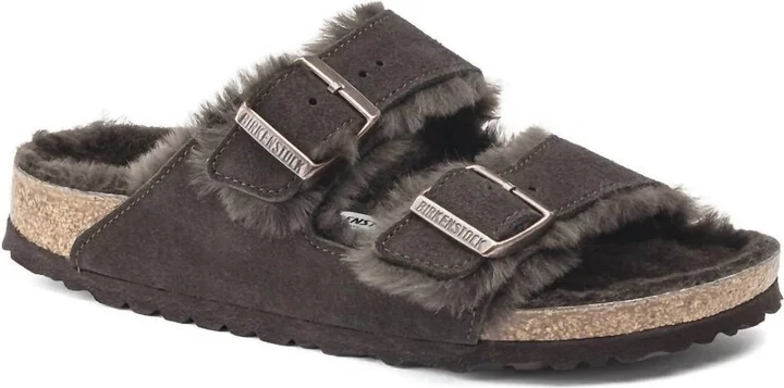 Women's Arizona Shearling Sandals In Mocha