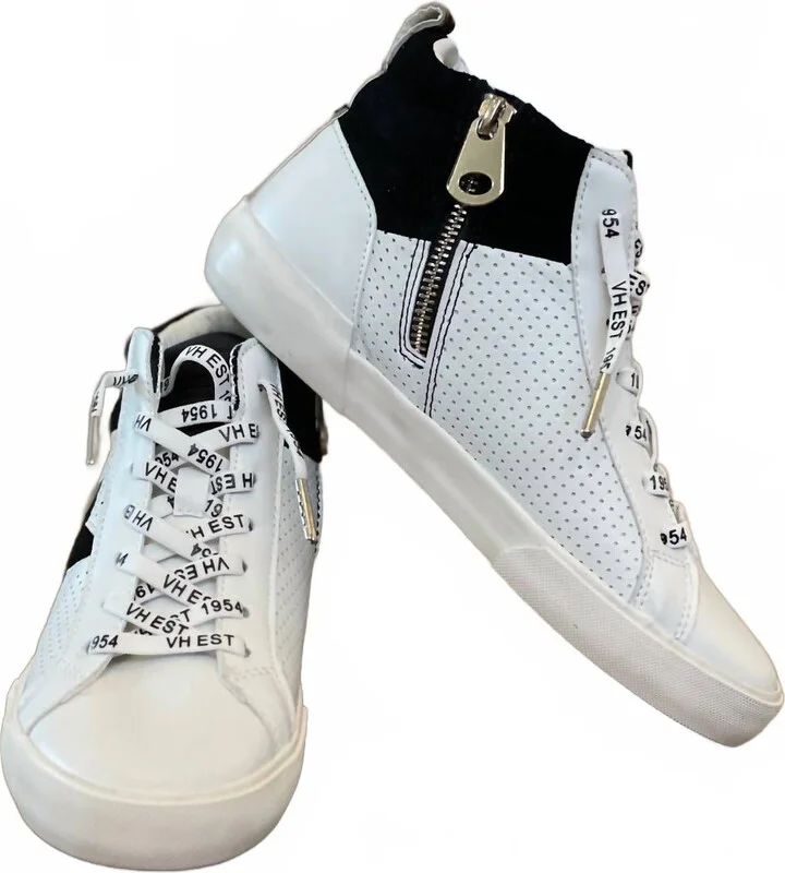 Women's Arlo Black & White High Top Sneaker