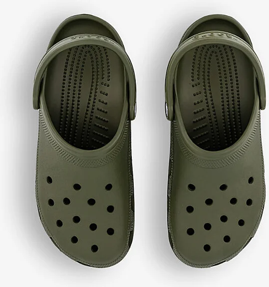 Womens Army Green Classic Logo-Embellished Rubber Clogs Eur 44 / 10 Uk Men - Image 2