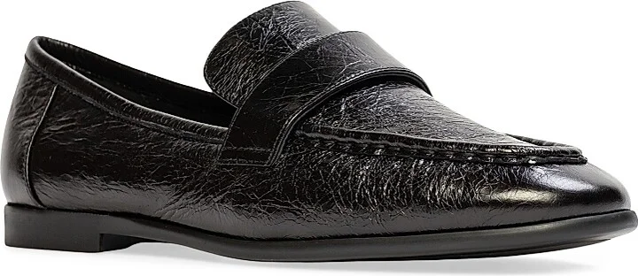 Women's Arrow Leather Loafers - Black - Size 8 - Image 3