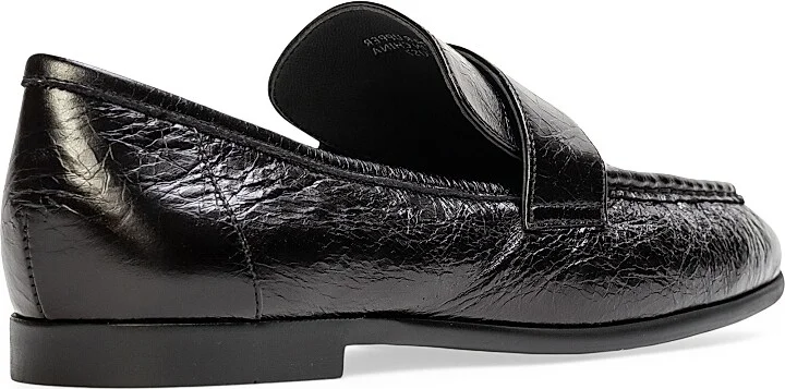 Women's Arrow Leather Loafers - Black - Size 8 - Image 4