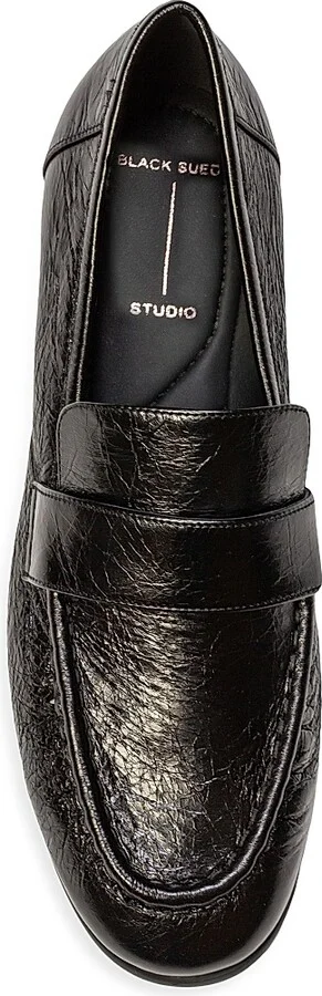 Women's Arrow Leather Loafers - Black - Size 8 - Image 6