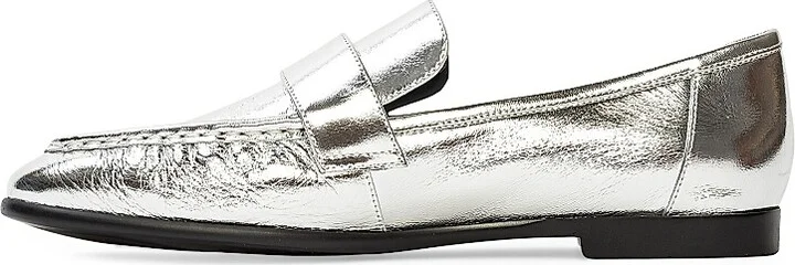 Women's Arrow Metallic Loafers - Silver Crinkle Metallic - Size 5 - Image 6
