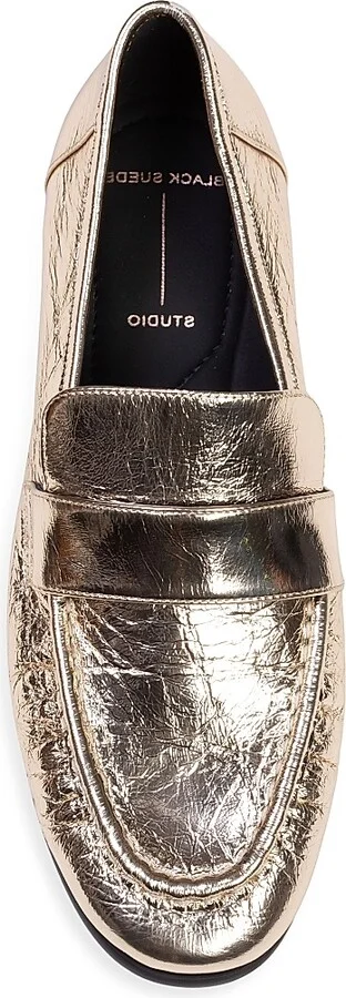 Women's Arrow Metallic Loafers - Silver Crinkle Metallic - Size 5 - Image 11