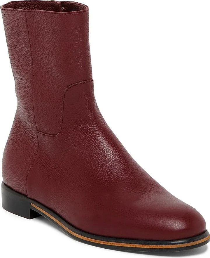 Women's Ascot Leather Ankle Boots - Bordeaux - Size 6 - Image 2