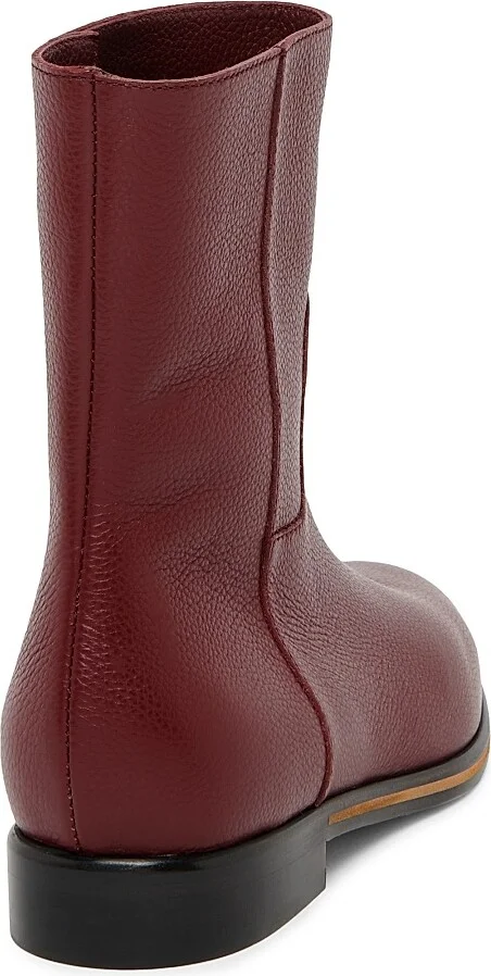 Women's Ascot Leather Ankle Boots - Bordeaux - Size 6 - Image 3