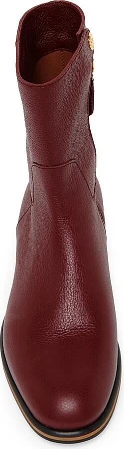 Women's Ascot Leather Ankle Boots - Bordeaux - Size 6 - Image 4